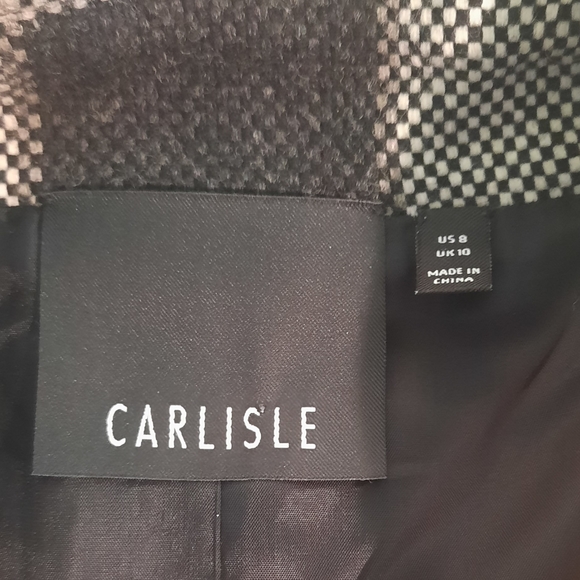 Carlisle Buffalo plaid wool coat jacket sz 8 - Picture 7 of 7